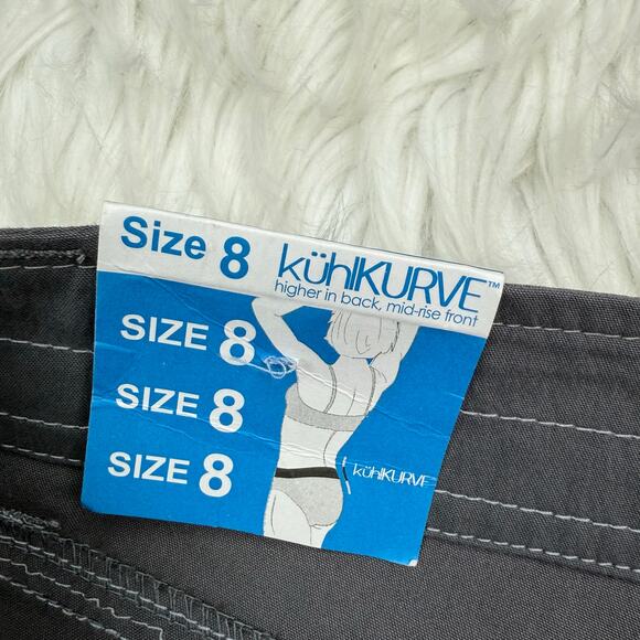 Kuhl KuhlKURVE Women's Splash 5.5" Shorts Gray Size 8 NWT Hiking Outdoor Camping - Picture 10 of 16